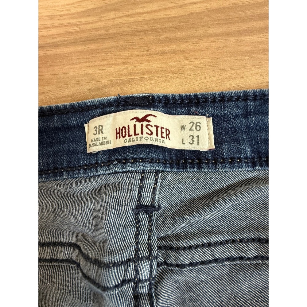 Hollister Low Rise Skinny Jeans Medium Wash Blue Denim 3R W26 L31